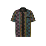 Louis Vuitton Damier Short-Sleeved Cotton Knit Shirt 1AFQR7