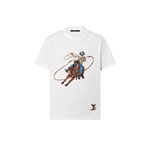 Louis Vuitton Graphic Embroidered Cotton T-Shirt 1AFXNO