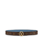 Louis Vuitton Circle 35mm Reversible Belt Monogram in Blue M0142V