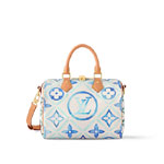 Louis Vuitton Speedy Bandouliere 25 Bag in Monogram Canvas Blue M11264