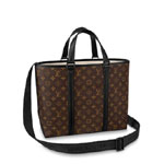 Louis Vuitton Weekend Tote PM Monogram Macassar Canvas in Brown M45734