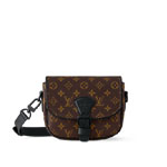 LV Montsouris Messenger PM Bag Monogram Macassar Canvas M47060