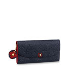 Louis Vuitton Emilie Wallet Monogram Empreinte Leather in Blue M68327