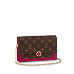 Louis Vuitton Flore Chain Wallet Monogram in Rose M69578