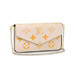 Louis Vuitton Felicie Pochette Monogram Empreinte in Beige M80498