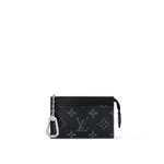 Louis Vuitton Key Pouch Voyage Monogram Eclipse Canvas M82776