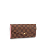 Louis Vuitton Sarah Wallet Damier Ebene in Brown N60114