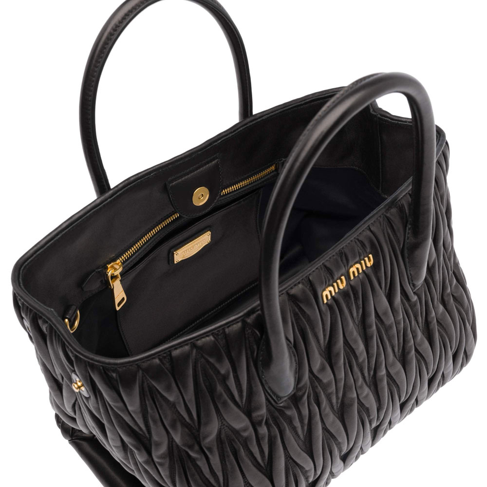 Miu Miu Matelasse nappa leather bag 5BG047 N88 F0002: Image 4