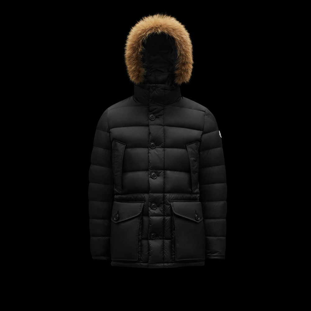 Moncler Black Cluny Long Down Jacket Outerwear G20911B5250268352999: Image 1