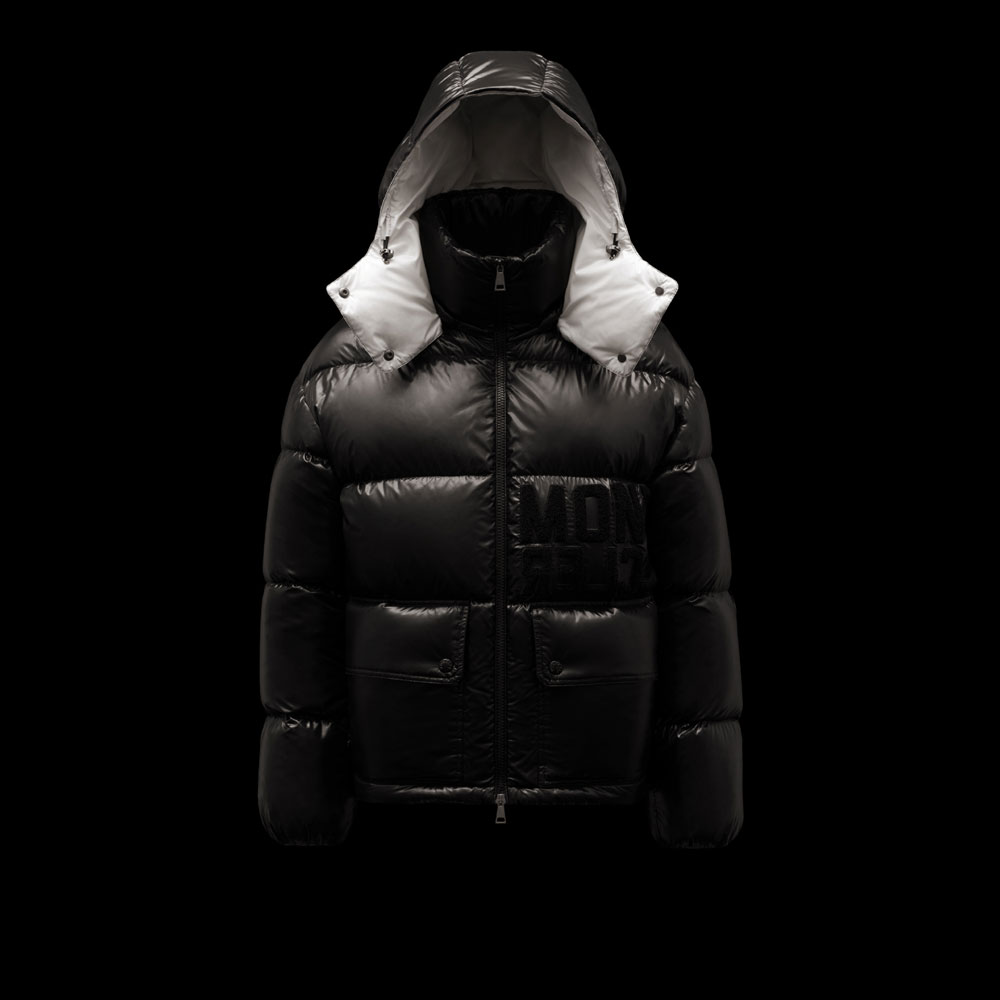 Moncler Black Abbaye Short Down Jacket H20931A0006368950999: Image 1