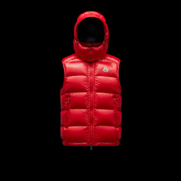 Moncler Scarlet Red Bormes Vest G20911A0015268950455