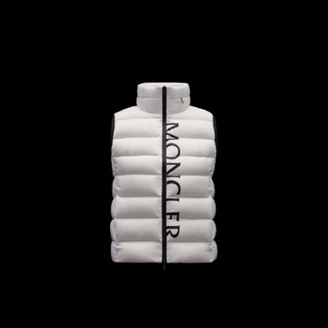 Moncler White Cenis Down Vest H20931A0001253333042