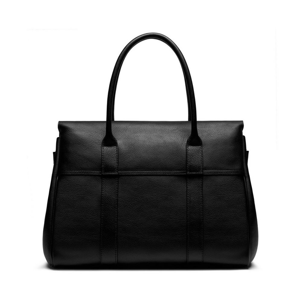 Mulberry Bayswater in Black Natural Leather With Brass HH5988 342A217: Image 2