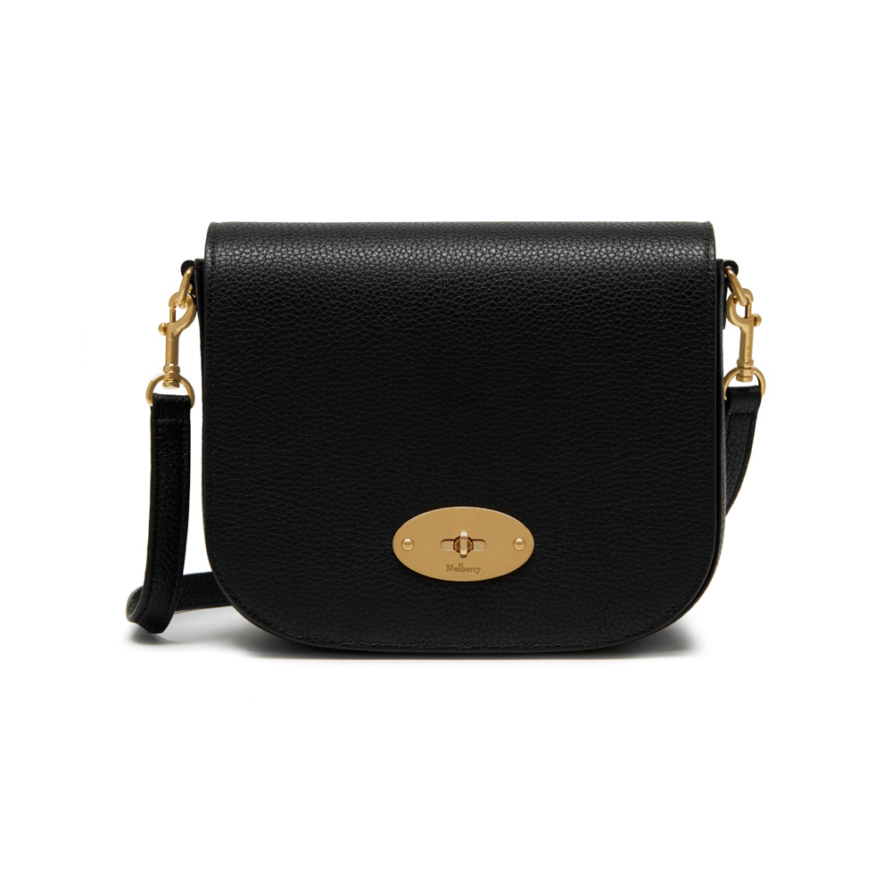 Mulberry Small Darley Satchel in Black Small Classic Grain RL4957 205A100: Image 1