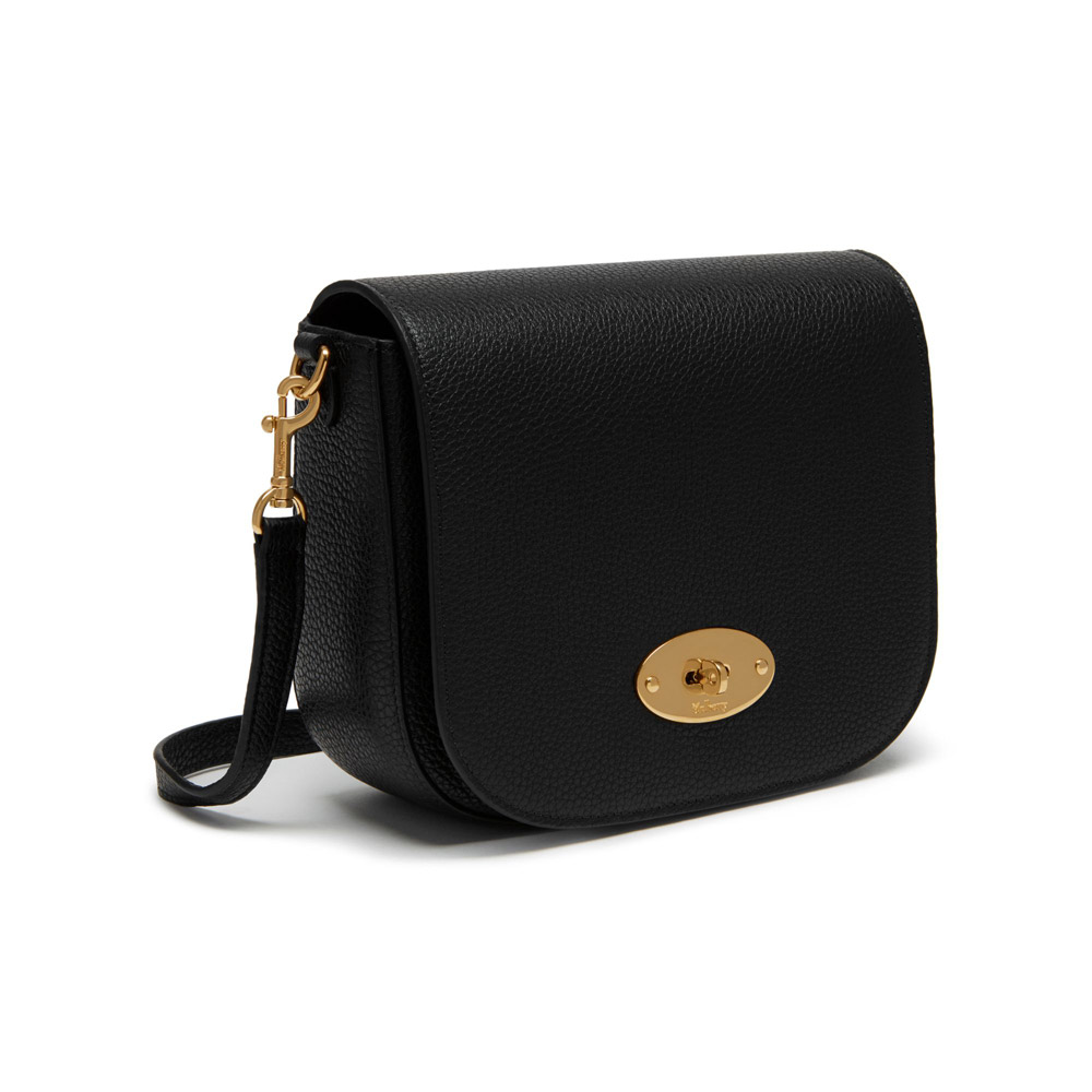 Mulberry Small Darley Satchel in Black Small Classic Grain RL4957 205A100: Image 3