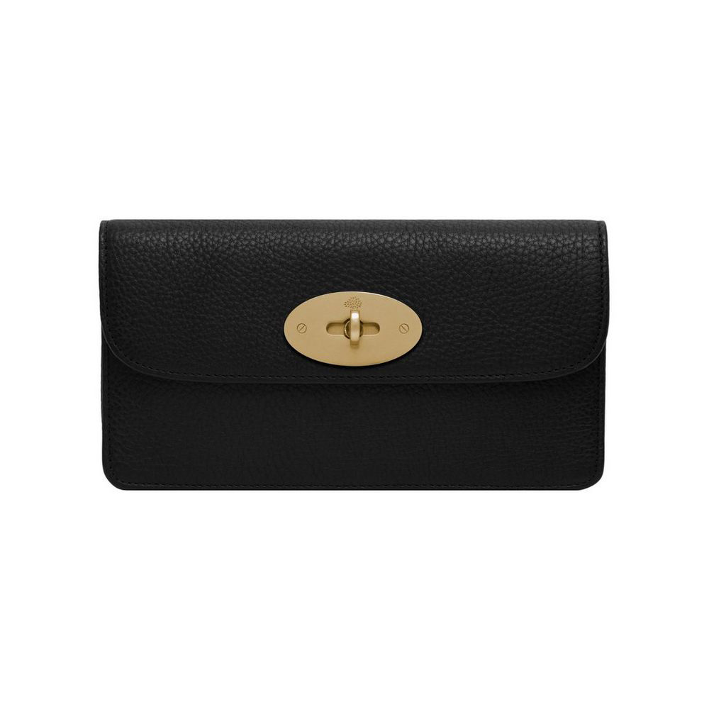 Mulberry Long Locked Purse in Black Natural Leather With Brass RL8537 342A217: Image 1