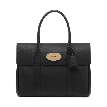 Mulberry Bayswater in Black Small Classic Grain HH2873 205A100