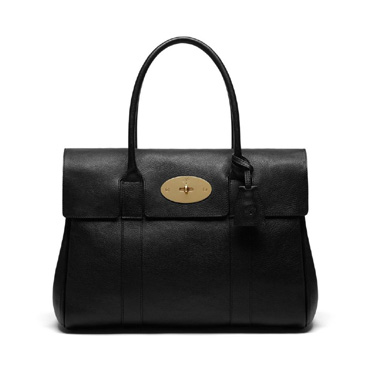 Mulberry Bayswater in Black Natural Leather With Brass HH5988 342A217