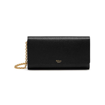 Mulberry Continental Clutch in Black Small Classic Grain RL4495 205A100