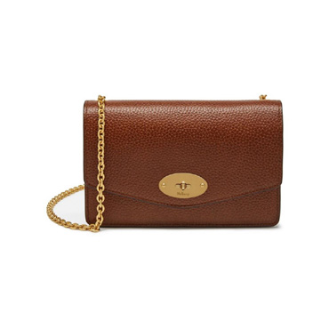 Mulberry Postmans Lock Clutch in Oak Natural Grain Leather RL4607 346G110