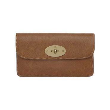 Mulberry Long Locked Purse in Oak Natural Leather With Brass RL8537 342G525