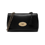 Mulberry Medium Lily in Black Glossy Goat With Soft Gold HH3297 874A100