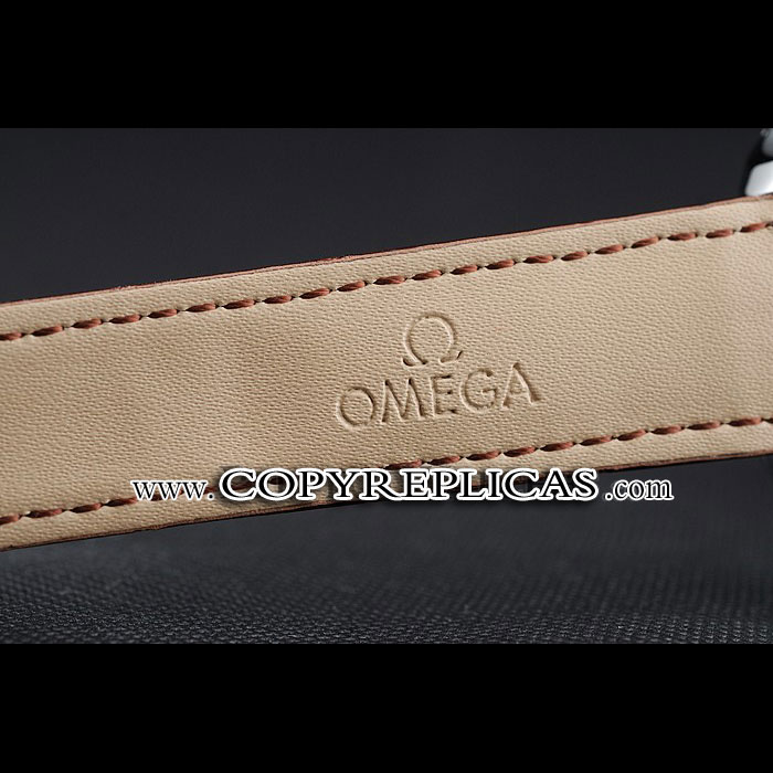 Omega DeVille Silver Dial Stainless Steel Case Brown Leather Strap OMG6431: Image 4