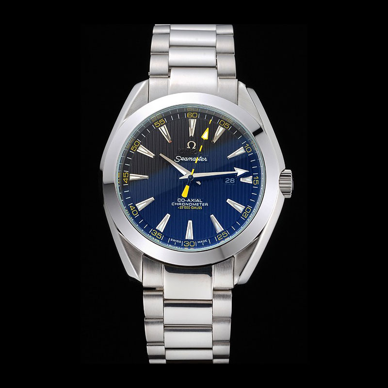 Omega Seamaster Aqua Terra Black Dial Yellow Numerals Stainless Steel Bracelet OMG6465: Image 1