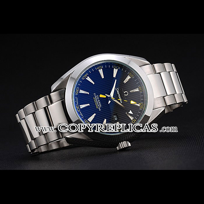 Omega Seamaster Aqua Terra Black Dial Yellow Numerals Stainless Steel Bracelet OMG6465: Image 2