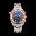 Omega Seamaster Planet Ocean Orange Tachymeter Black Dial Stainless Steel Strap OMG6443