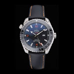 Omega Seamaster Planet Ocean GMT Black Dial Black Leather Band OMG6459