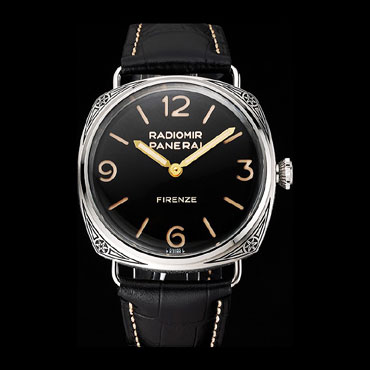 Swiss Panerai Radiomir 3 Days Acciaio Firenze Black Dial Stainless Steel Case Black Strap PAM6516