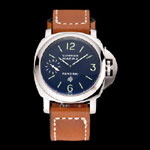 Panerai Luminor Marina Stainless Steel Bezel Brown Leather Bracelet PAM6491