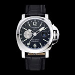 Panerai Luminor Gmt Black Dial Black Leather Bracelet PAM6493