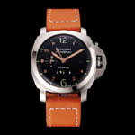 Panerai Radiomir Stainless Steel Bezel Orange Leather Bracelet PAM6499