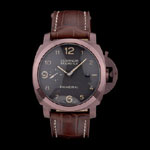 Panerai Luminor Brown Leather Strap Black Dial PAM6504