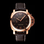 Swiss Panerai Luminor Marina 1950 3 Days Oro Rosso Brown Dial Rose Gold Case Brown Strap PAM6519