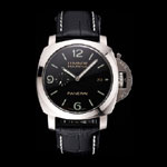 Swiss Panerai Luminor Marina 1950 3 Days Black Dial Stainless Steel Case Black Strap PAM6522