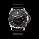 Swiss Panerai Luminor Submersible Black Dial Stainless Steel Black Bezel Black Rubber PAM6527