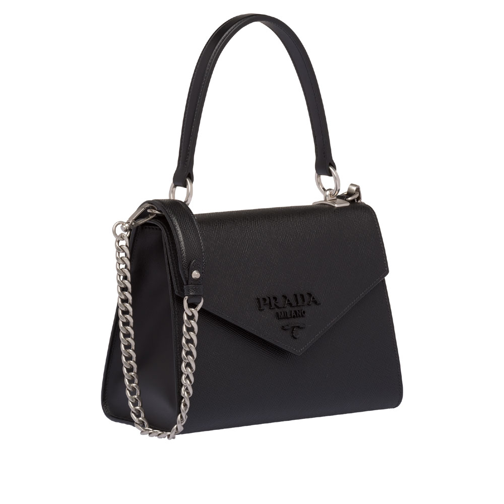 Prada Monochrome Saffiano leather bag 1BA186 2ERX F0632: Image 2