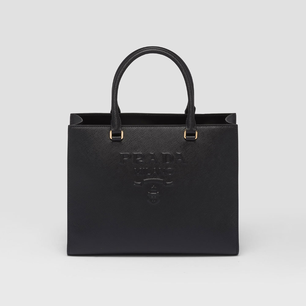 Prada Black Medium Saffiano Handbag 1BA337 NZV F0002: Image 1