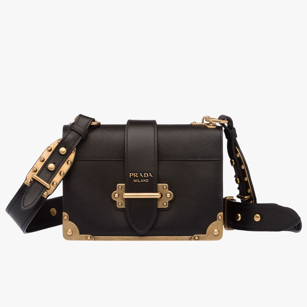 Prada Cahier calf leather bag 1BD045 2BB0 F0002: Image 1