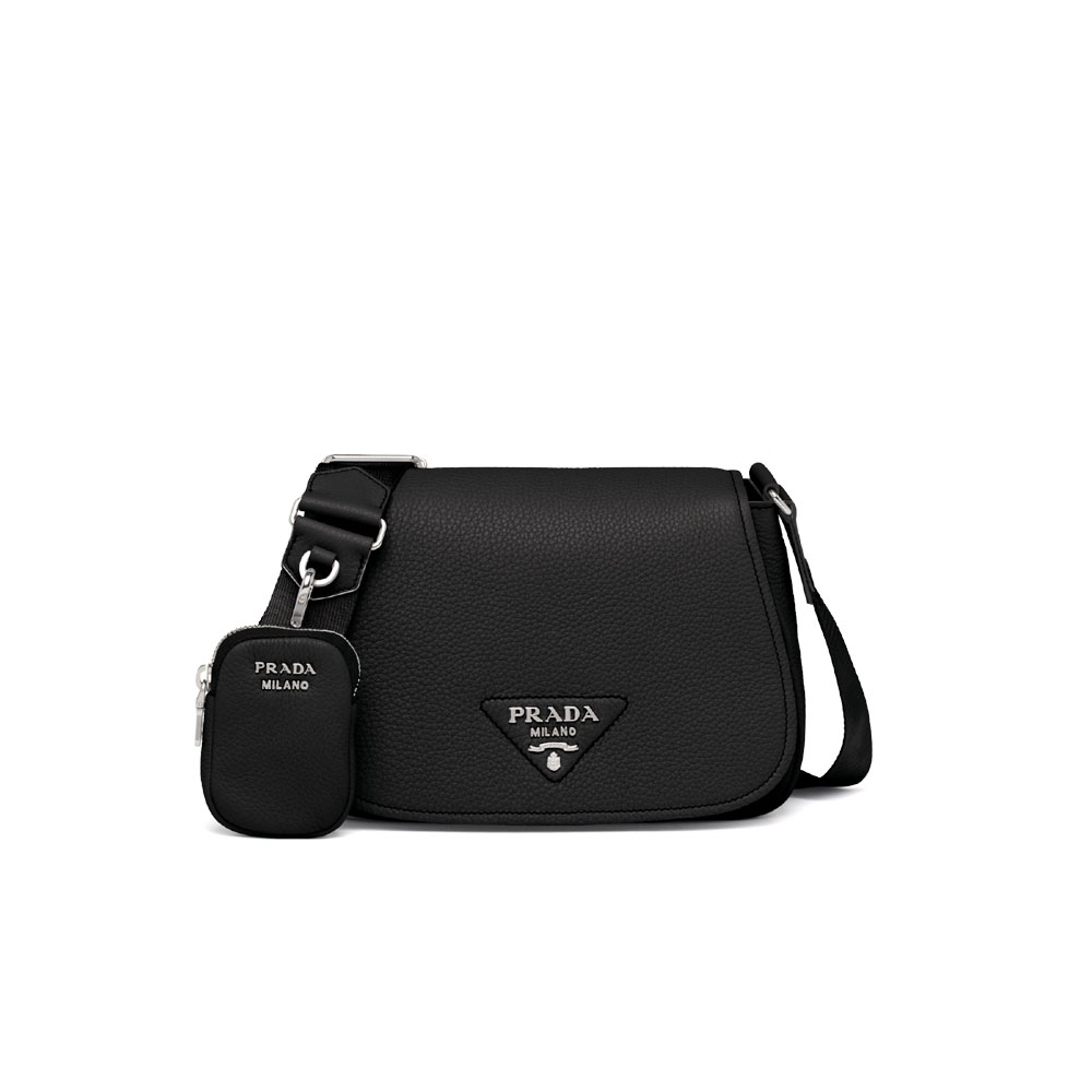 Prada Black Leather shoulder bag 1BD293 2DKV F0002: Image 1