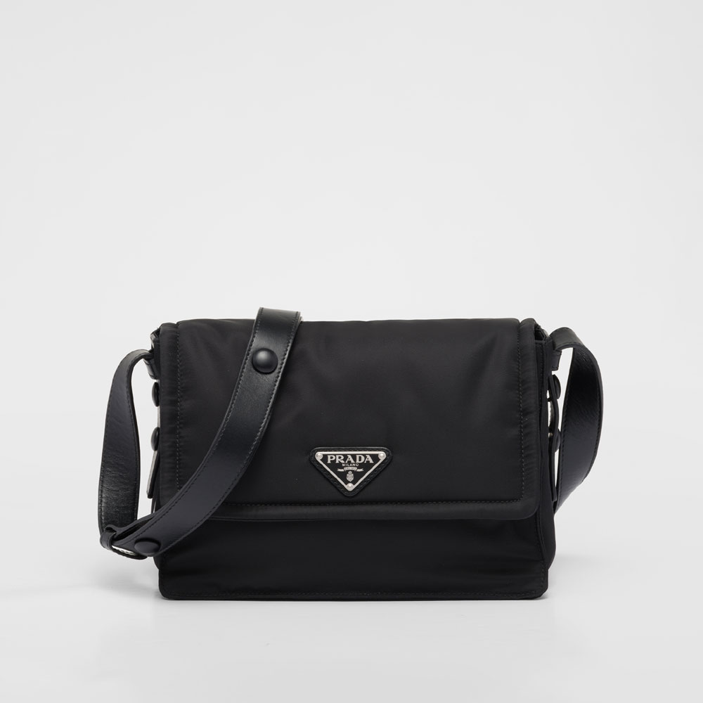 Prada Black Small Padded Re-nylon Shoulder Bag 1BD313 RDLN F0002: Image 1