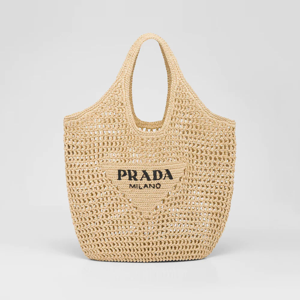 Prada Natural Raffia tote bag 1BG424 2A2T F0018: Image 1