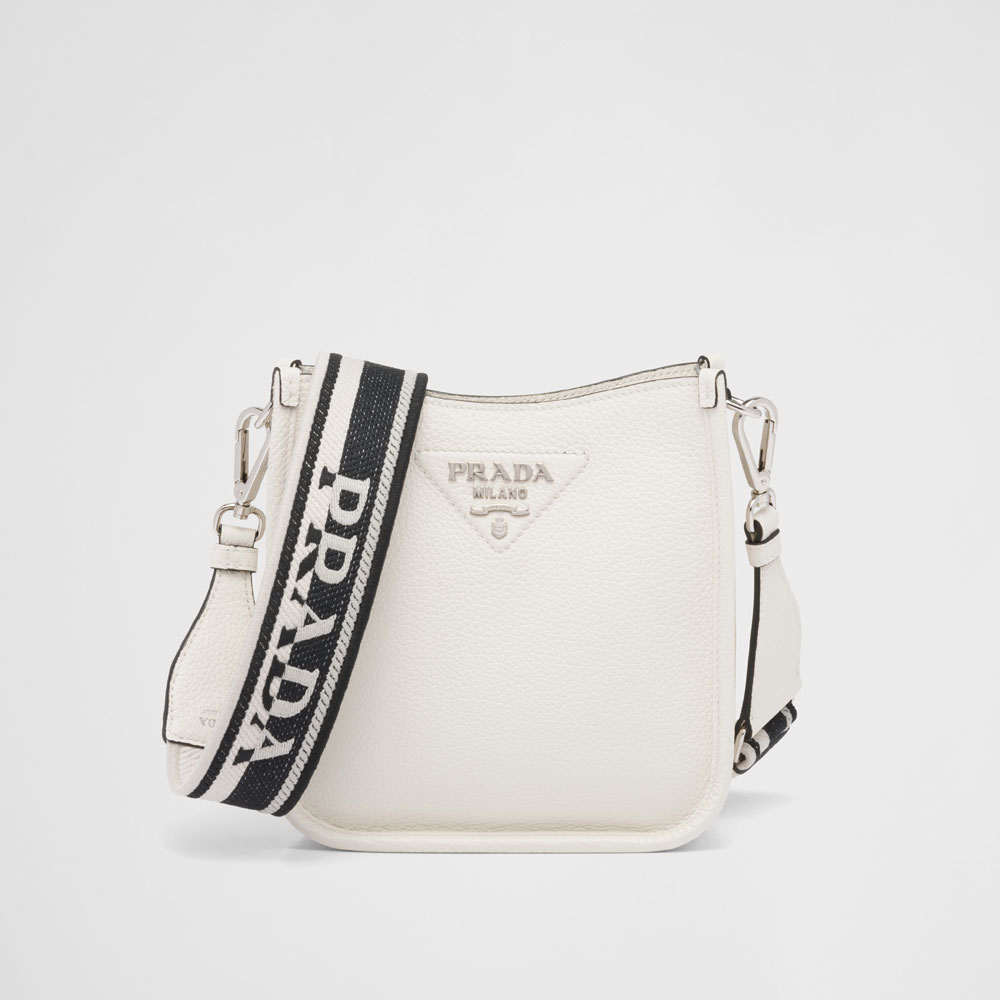 Prada White Leather Mini Shoulder Bag 1BH191 2DKV F0009: Image 1