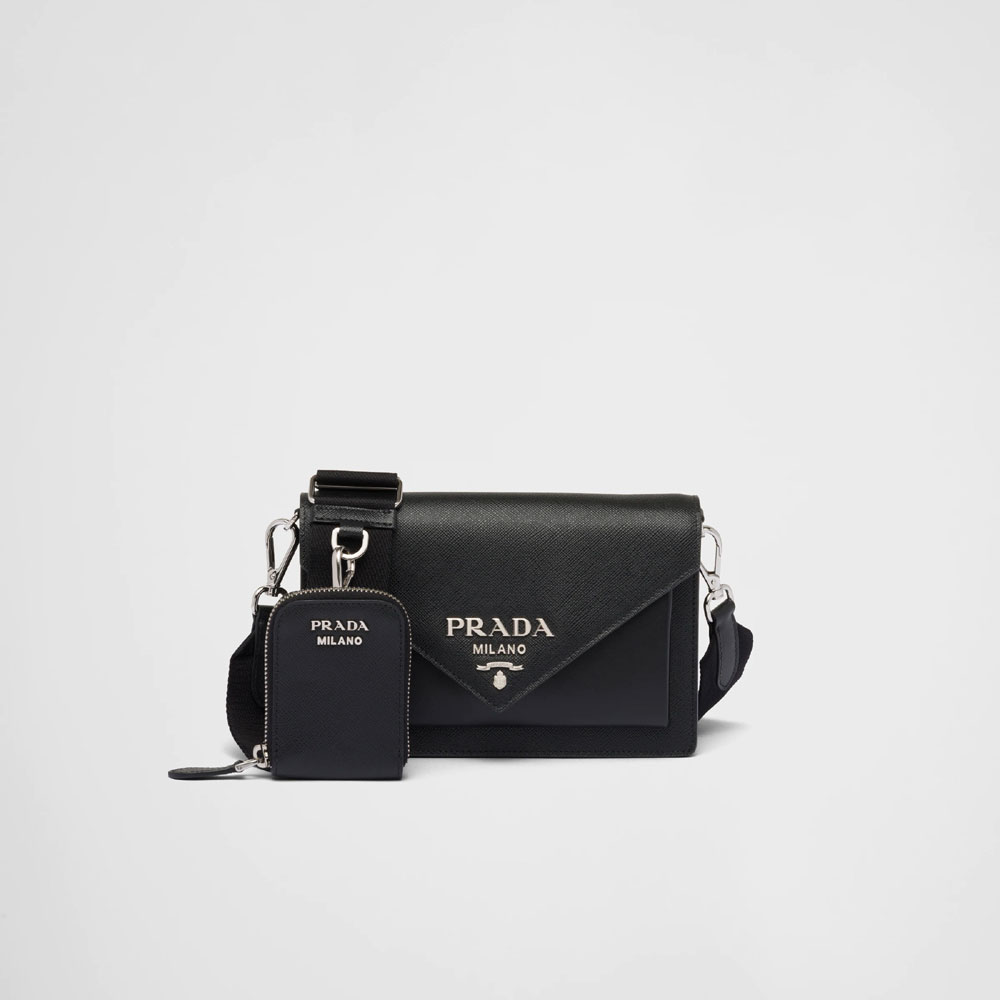 Prada Saffiano leather mini envelope bag 1BP020 2EVU F0002: Image 1