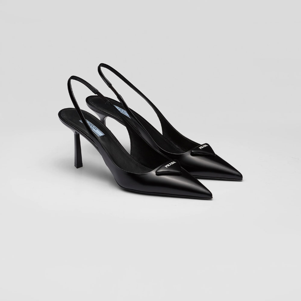 Prada Brushed leather slingback pumps 1I901M 055 F0002: Image 1