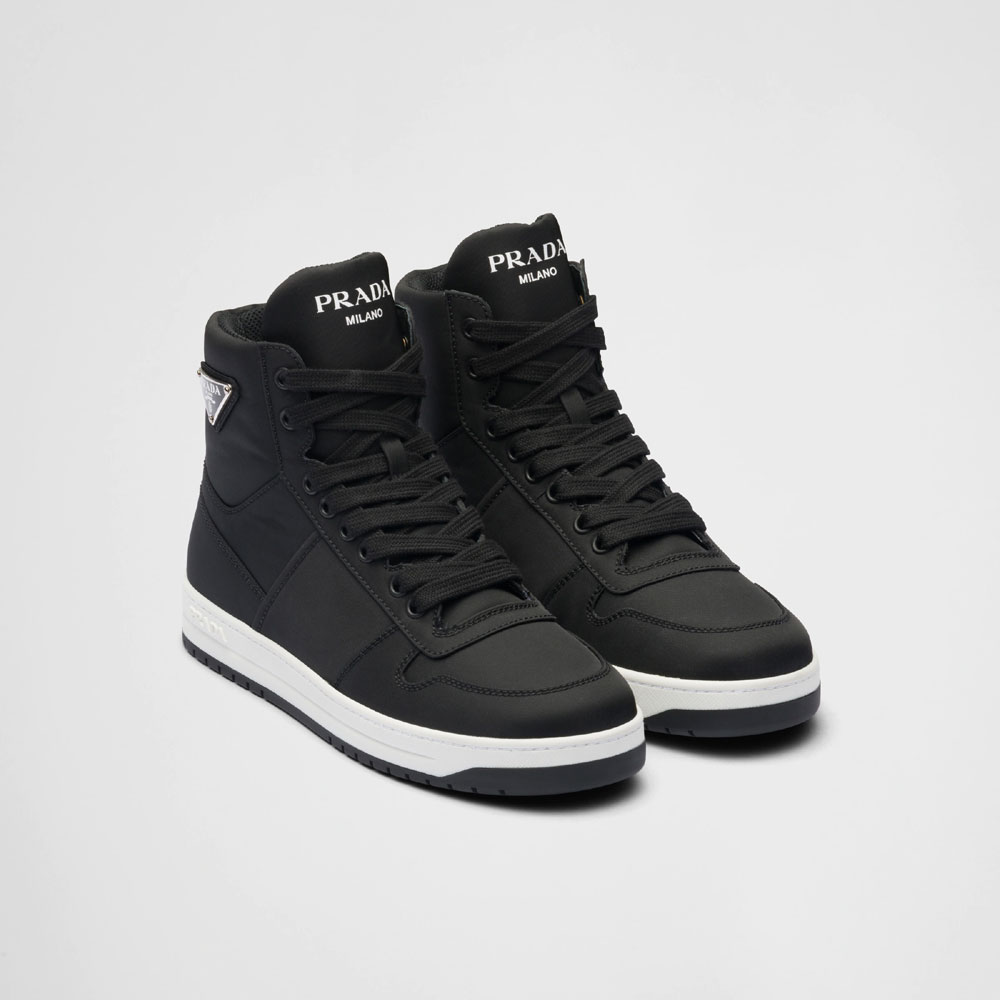 Prada Re-Nylon Gabardine high-top sneakers 1T937M 3LFV F0002: Image 1