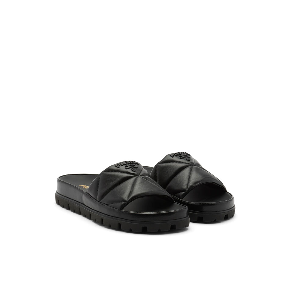 Prada Quilted nappa leather slides 1XX613 038 F0002: Image 1